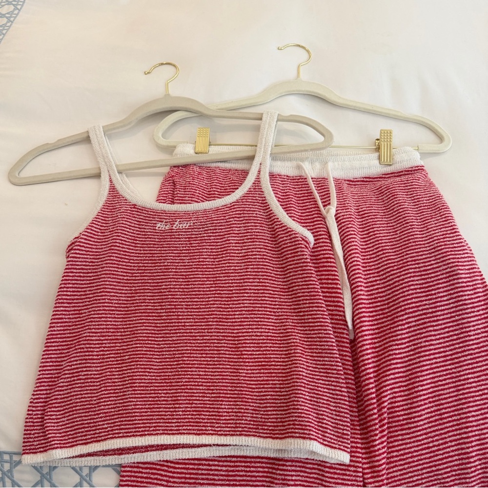 The Bar Carter Spaghetti Strap Top & Pants, Two Piece Set, XS